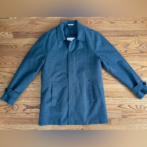 MICHAEL Michael Kors Men's Slim Fit Gray Trench Coat - size 40S- Removable Liner